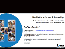 Tablet Screenshot of iowahospitalscholarships.org